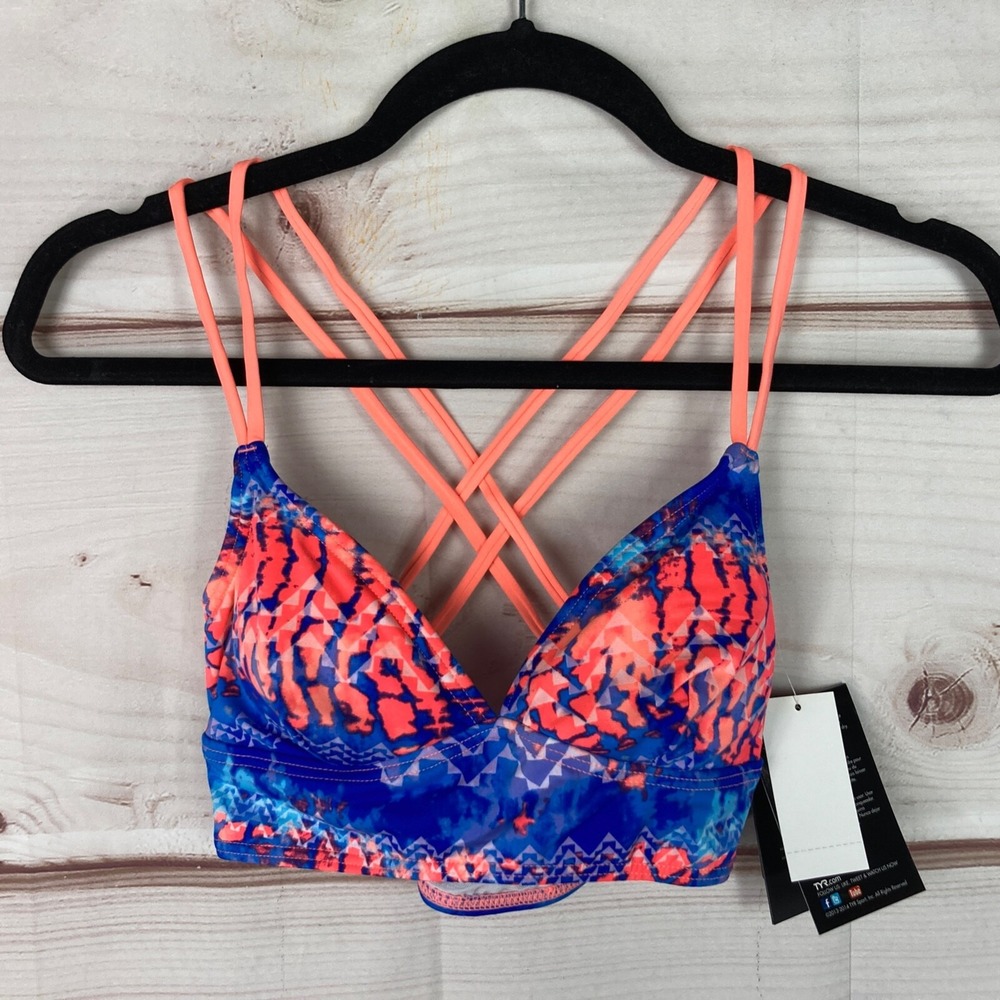 TYR Bikini Top Womens XS Criss Cross Back Ultralite Active Swim Durafast Lite